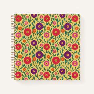 Blume des Mittelalters   Garten-Girlande Gelb Notizbuch