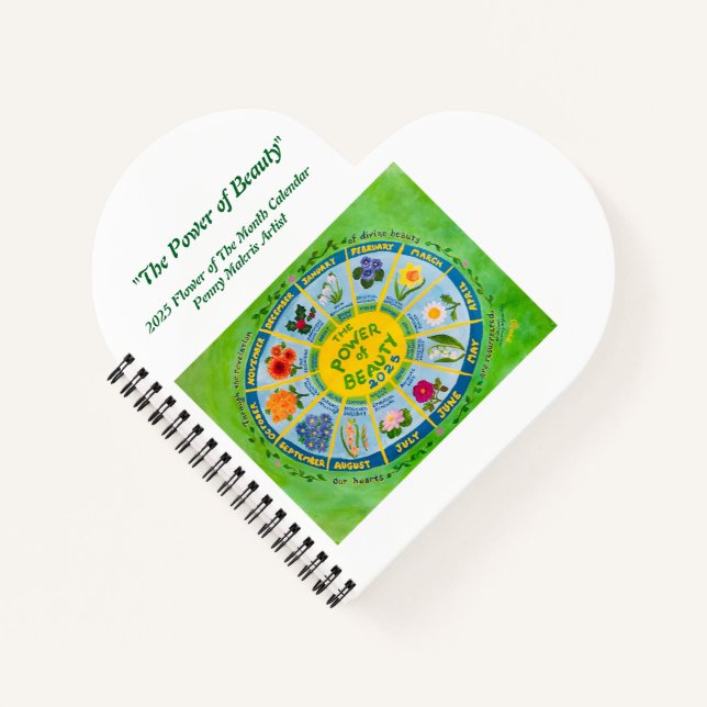 Blume des monatlichen Inspirationskalenders 2025 Notizbuch (Vorderseite)