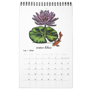 Blume des Monats Kalender