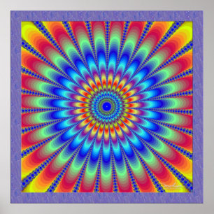 Blume des radioaktiven Fraktals Poster