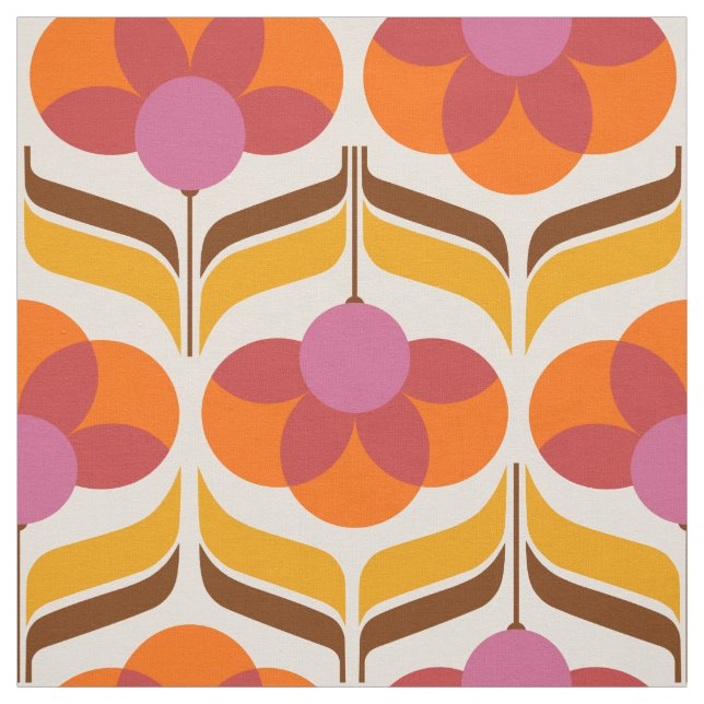 Blume des Retromusters Stoff (Muster)
