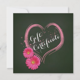 Blume des rosa Herzens Valentinstag Geschenkkarte