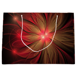 Blume des roten Fraktals Große Geschenktüte