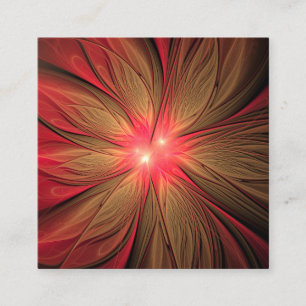 Blume des roten Fraktals Terminkarte