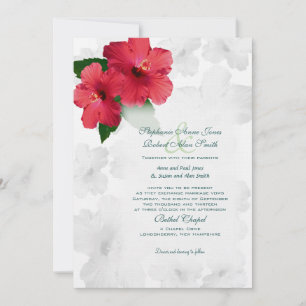 Blume des Roten Hibiskus, Einladung zum Hochzeitse