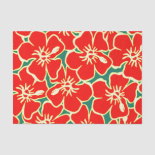Blume des Roten Hibiskus Tropical Hawaiian Luau Seidenpapier
