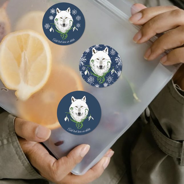 Blume des Schneefalls der Weißen Arktis Etiketten (Von Creator hochgeladen)