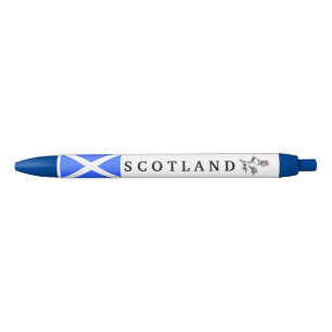Blume des Schottland-Distel-Flaggen-Stiftes Kugelschreiber