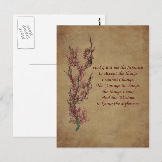 Blume des Stillen Gebets Inspiration Postkarte (Vorne/Hinten)