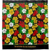 Blume des tropischen Hibiskus Gemustert