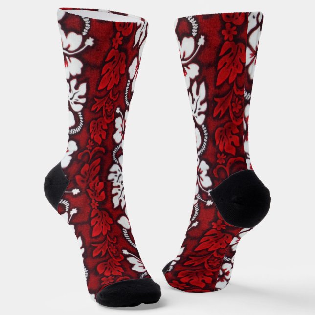 Blume des tropischen Hibiskus Socken (Gewinkelt)