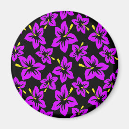 Blume des tropischen Lila hawaiianischen Hibiskus Magnet