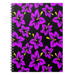 Blume des tropischen Lila hawaiianischen Hibiskus Notizblock