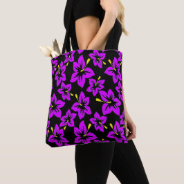 Blume des tropischen Lila hawaiianischen Hibiskus Tasche