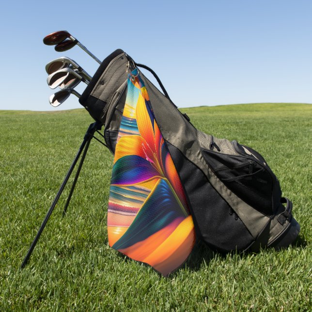 Blume des tropischen Paradieses Golfhandtuch (Gras)