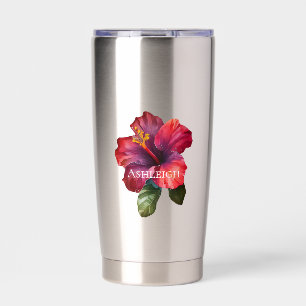 Blume des tropischen Roten Hibiskus Thermobecher