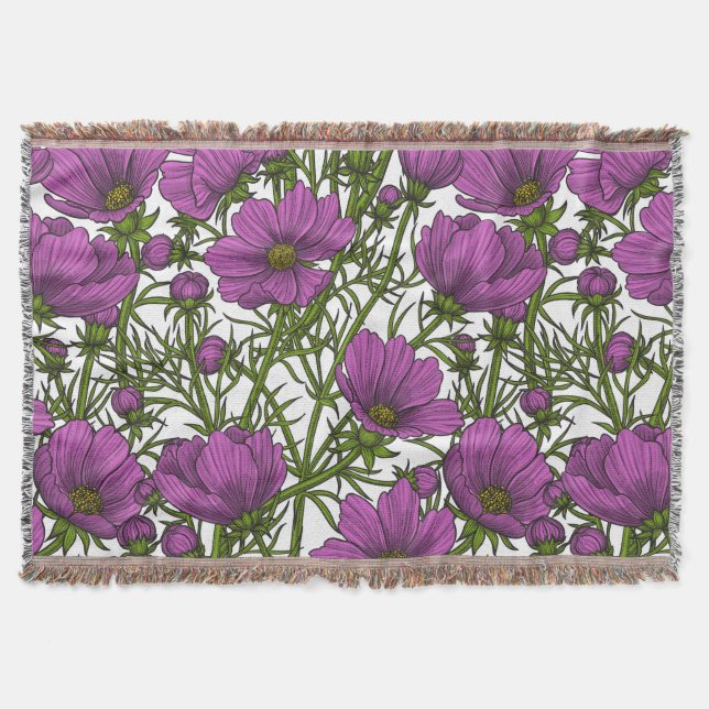 Blume des violetten Kosmos Decke (Vorderseite)
