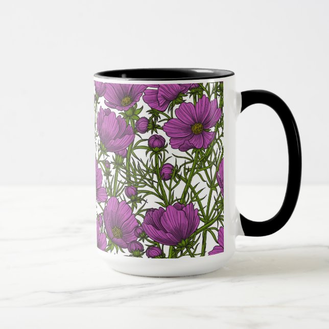 Blume des violetten Kosmos Tasse (Rechts)