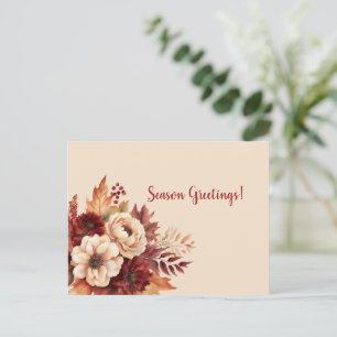 Blume des Wasserfarbenfalls - Jahresgrüße- Postkarte