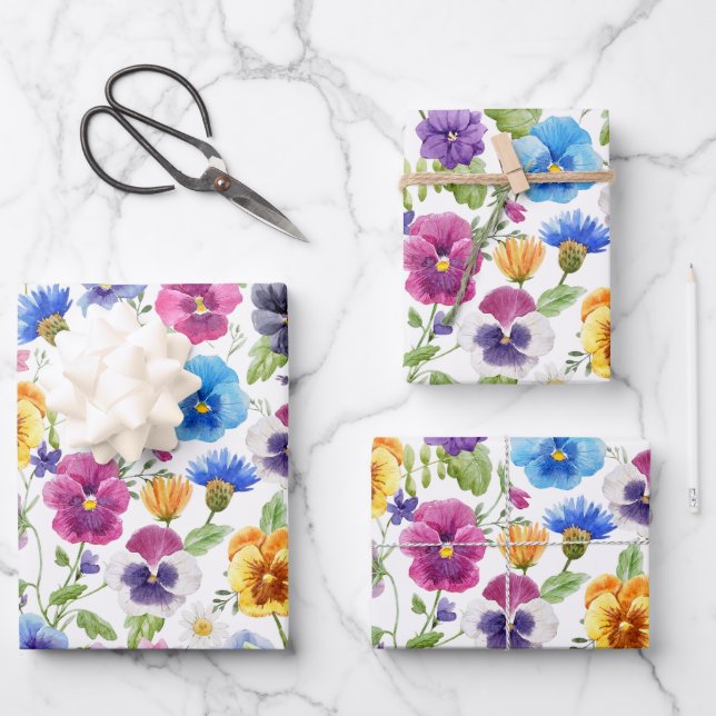 Blume des Wasserfarbenparks Geschenkpapier Set (Vorderseite)