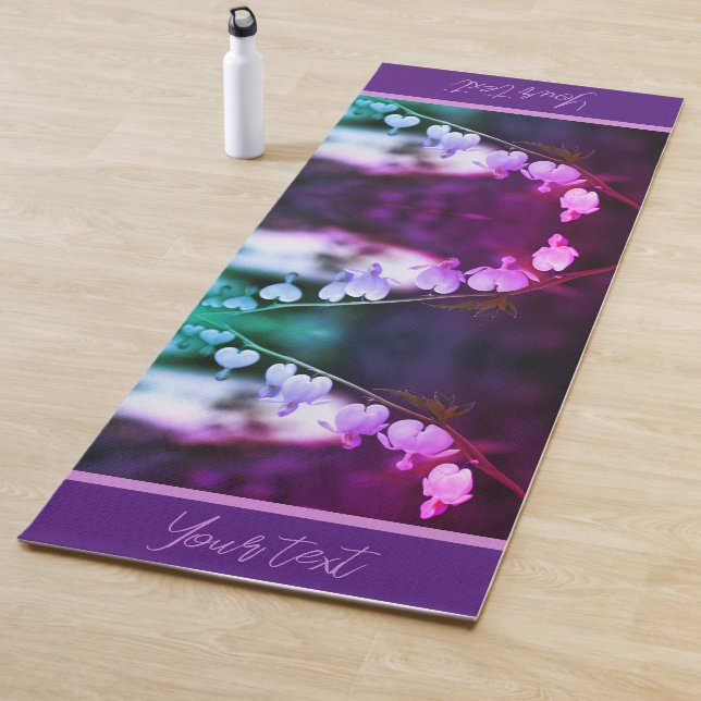 Blume des weißen Herzens Personalisiert Yogamatte (Beispiel)