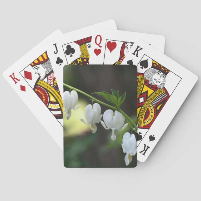 Blume des weißen Herzens Spielkarten (Rückseite)