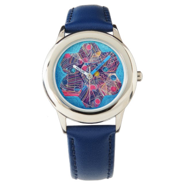 Blume des Weltraums Armbanduhr (Vorderseite)