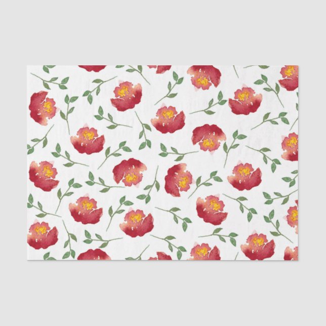 Blume (Design 16 Gelb/orange Serie) Seidenpapier (Vorderseite)