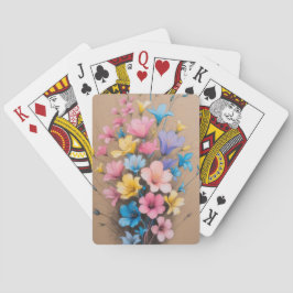 Blume Design Farbenfrohe Blumenarrangements Art Spielkarten
