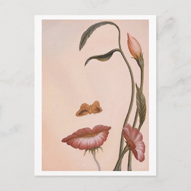 Blume Design Profil Postkarte (Vorderseite)