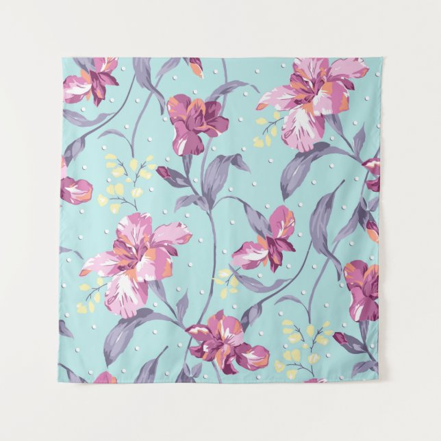 Blume Design Textil Illustration,Hintergrund,d Wandteppich (Vorderseite)