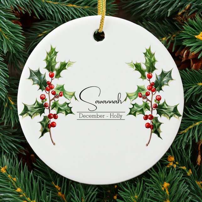 Blume Dezember Holly Keramik Ornament (Von Creator hochgeladen)