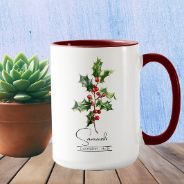 Blume Dezember Holly Tasse