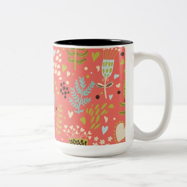Blume, die dich zum Lächeln bringen Zweifarbige Tasse (Rechts)