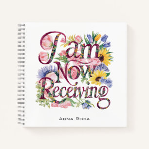 *~* Blume, DIE ICH JETZT ERHALTE AP85 Manifesting  Notizbuch