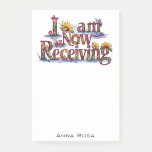 *~* Blume, DIE ICH JETZT ERHALTE AP85 Manifesting Post-it Klebezettel