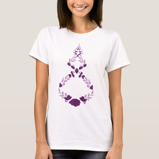 Blume, die zum Himmel fliegen T-Shirt (Vorderseite)