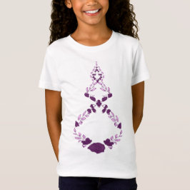 Blume, die zum T - Shirt fliegen