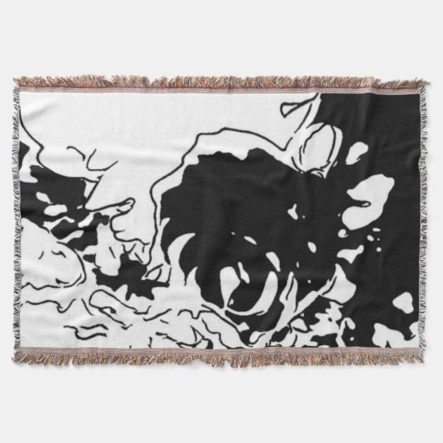 Blume Doodle Decke (Vorderseite)
