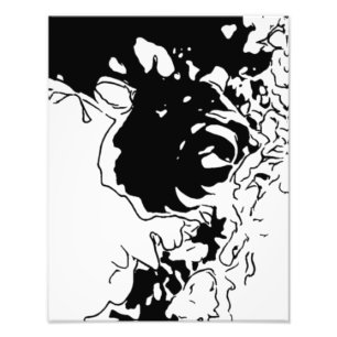 Blume Doodle Fotodruck