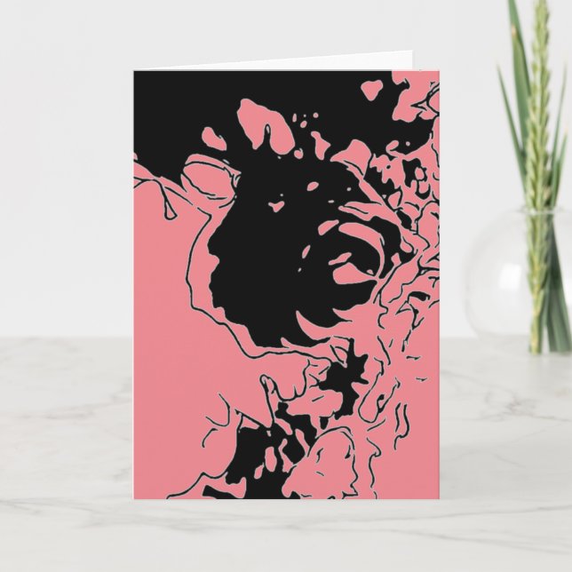 Blume Doodle Karte (Vorderseite)