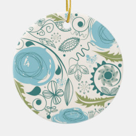 Blume Doodles Keramik Ornament