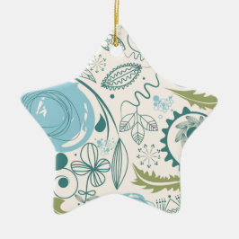 Blume Doodles Keramikornament