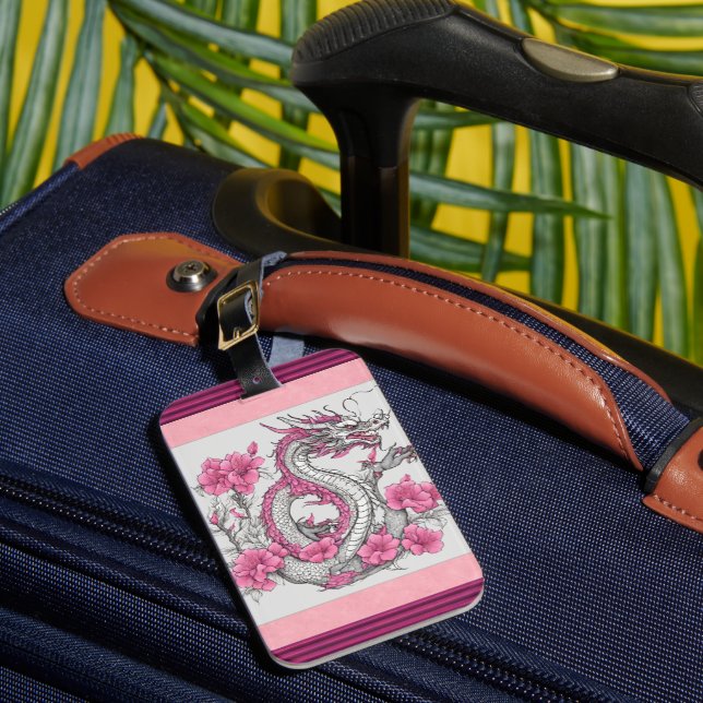 Blume Dragon Luggage Tag Gepäckanhänger (Vorderseite Insitu 1)