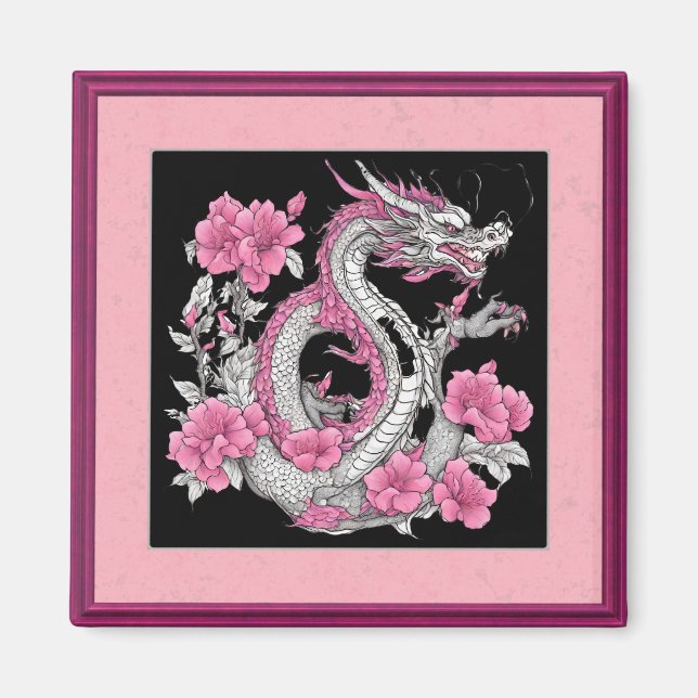 Blume Dragon Magnet (Vorne)