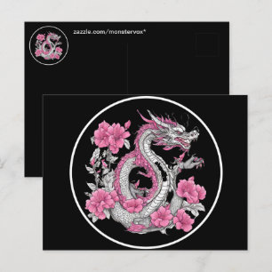 Blume Dragon Postcard Postkarte