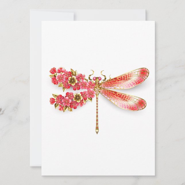 Blume Dragonfly mit Schmucksakura Ankündigung (Vorderseite)