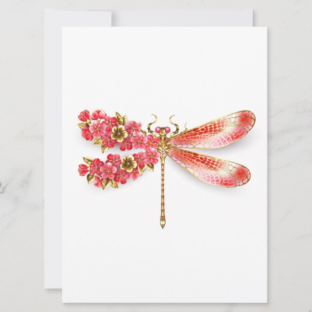Blume Dragonfly mit Schmucksakura Ankündigung (Vorderseite)
