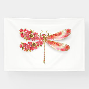 Blume Dragonfly mit Schmucksakura Banner