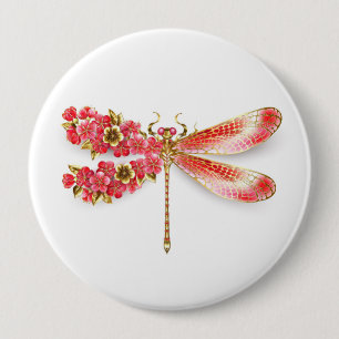 Blume Dragonfly mit Schmucksakura Button